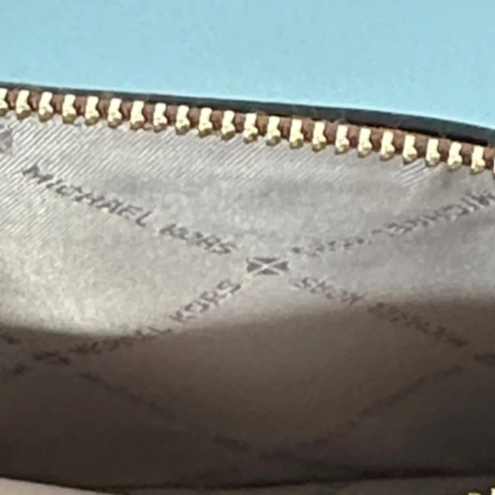 Michael Kors Tan Wallet with Gold Zipper